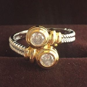 TWO TONE WEDDING BRIDAL ENGAGMENT RING